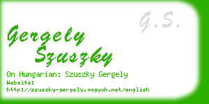 gergely szuszky business card